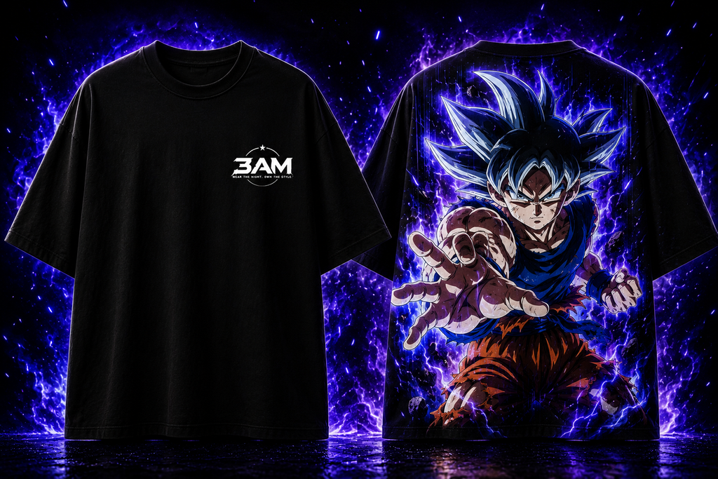 Ultra Instinct Anime Oversized T-Shirt – Black Dragon ball Edition